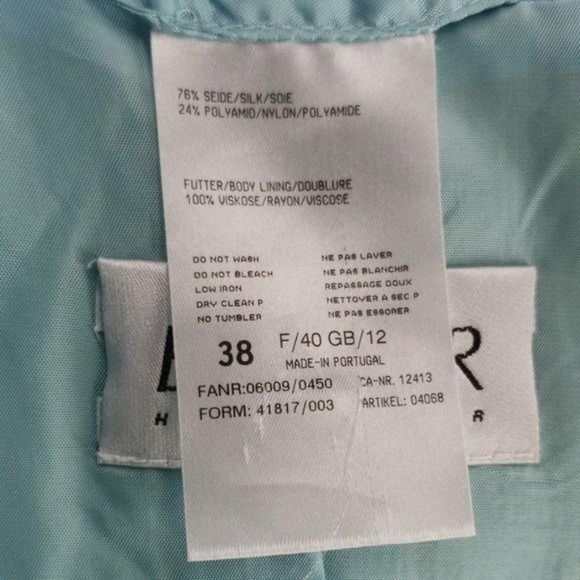 Horst Basler Multicolored‎ Blue Stripe size 38 size 8 Blazer button up jacket - Picture 6 of 8